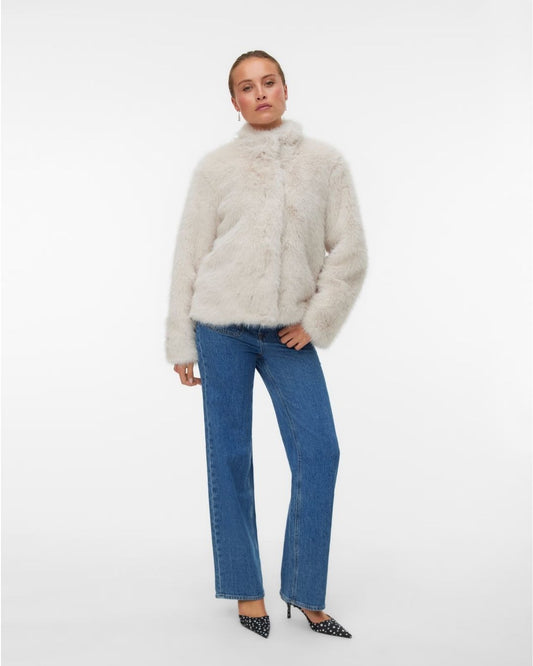VERO MODA - Giacca Invernale Donna Beige Oatmeal