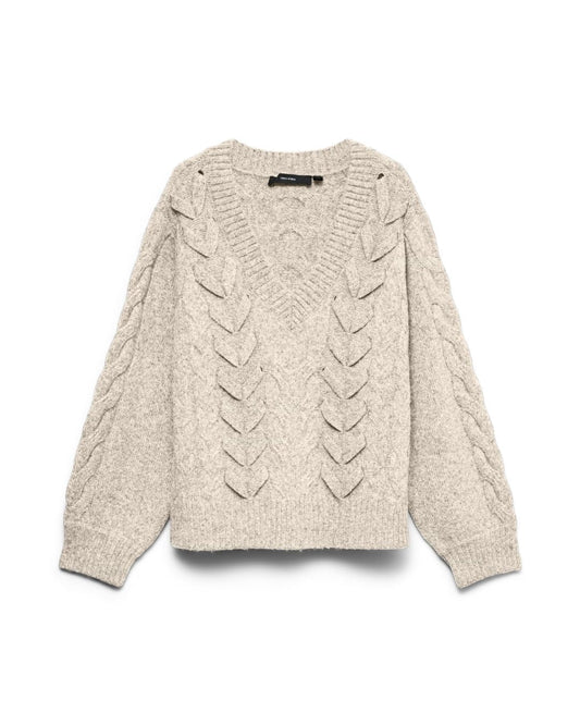 VERO MODA - Maglione Donna Beige