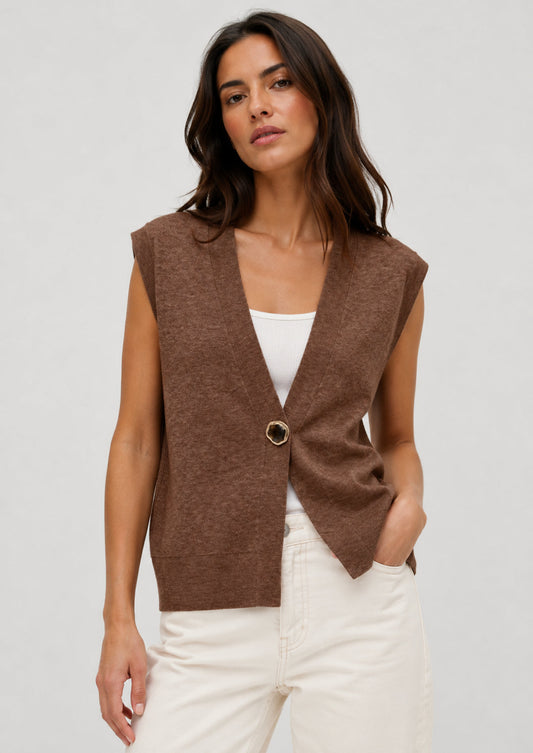 Vero Moda Gilet Donna Agueda Marrone