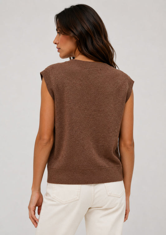 Vero Moda Gilet Donna Agueda Marrone