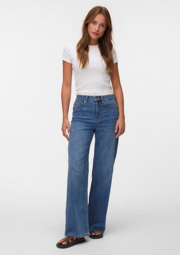 Vero Moda Jeans Donna Olivia Blu Medio