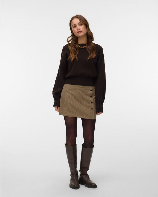 VERO MODA - Maglione Donna Brown Chocolate Torte