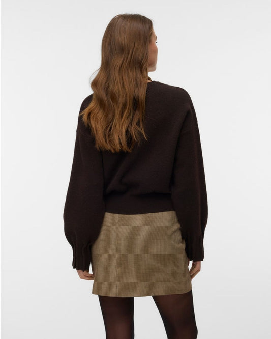 VERO MODA - Maglione Donna Brown Chocolate Torte
