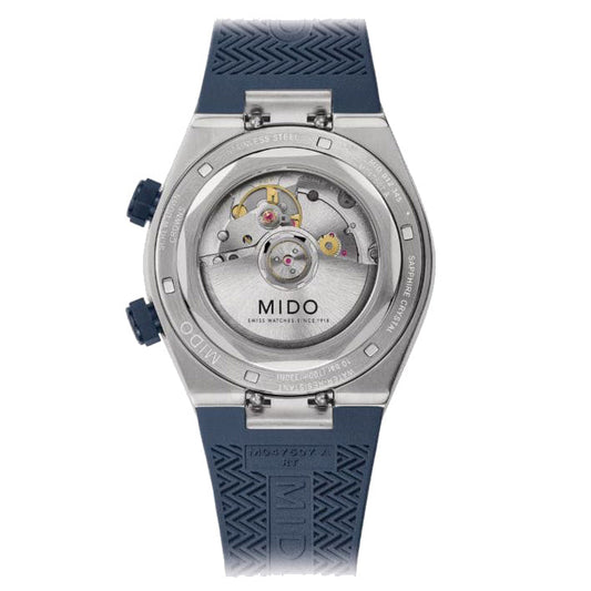 Mido orologio Multifort 8 Two Crowns 38,4x40mm blu automatico acciaio M047.507.17.041.00