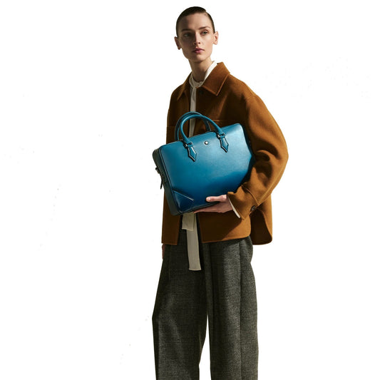 Montblanc portadocumenti Meisterstück blu fumé sfumato 199272