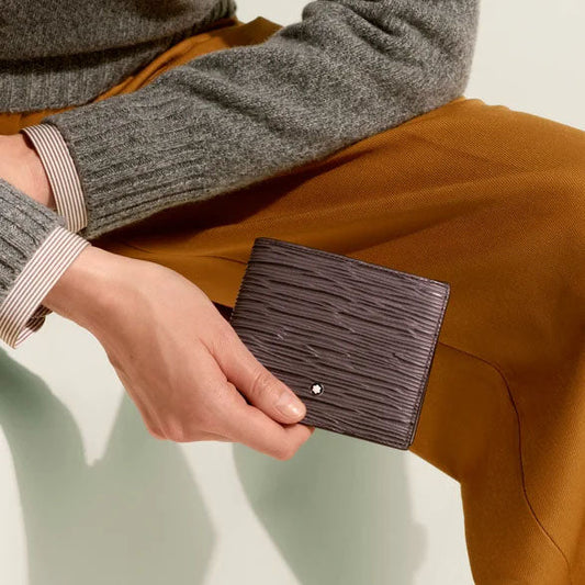 Montblanc portafoglio 4810 8 scomparti grigio caldo 198807