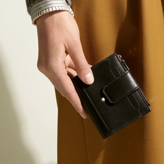 Montblanc portafoglio soft mini 6 scomparti nero 198749