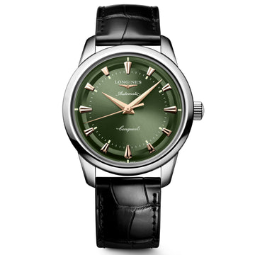 Longines orologio Conquest Heritage 40mm verde automatico acciaio L1.650.4.02.2