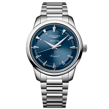 Longines orologio Heritage 40mm blu acciaio automatico L1.650.4.92.6