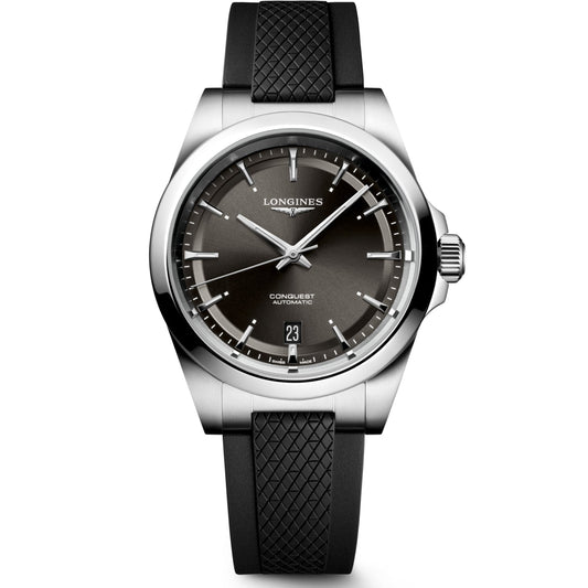 Longines orologio Conquest 38mm nero automatico acciaio L3.720.4.52.9
