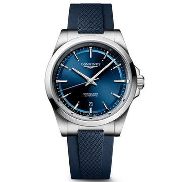 Longines orologio Conquest 41mm blu automatico acciaio L3.830.4.92.9