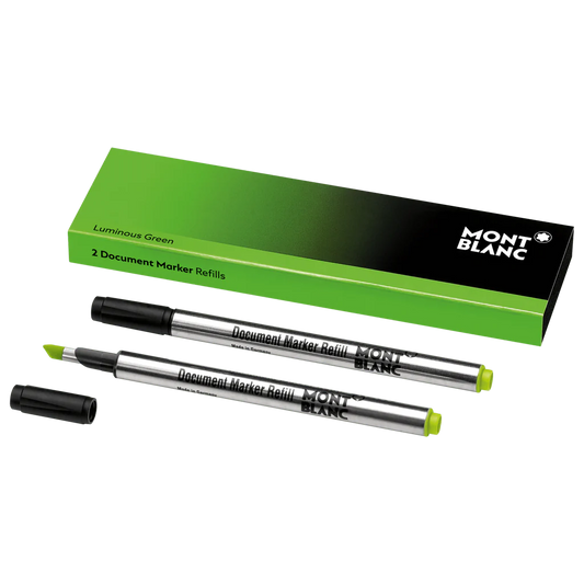 Montblanc 2 Highlighter Refills Luminous Green Document Marker 128253