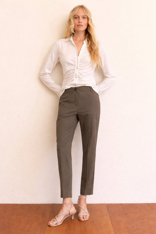 Emme Marella - Women's Military Green Svelto Trousers