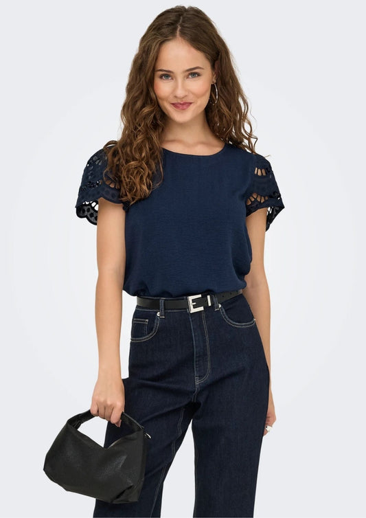 Jacqueline De Yong - Women's Hannah Blue Sweater