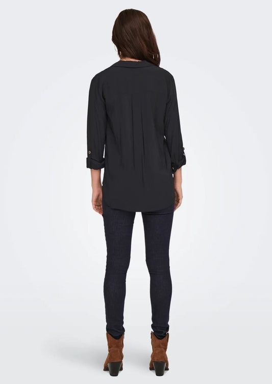 Jacqueline De Yong Women's Laurel Black Shirt