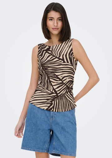 Jacqueline De Yong - Women's Debbie Tank Top Sand and Brown