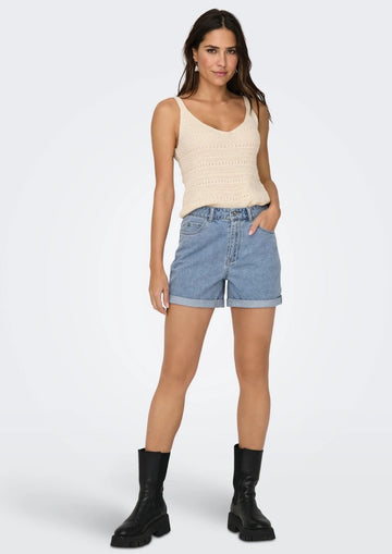 Only - Women's Shorts Vega Light Blue Denim