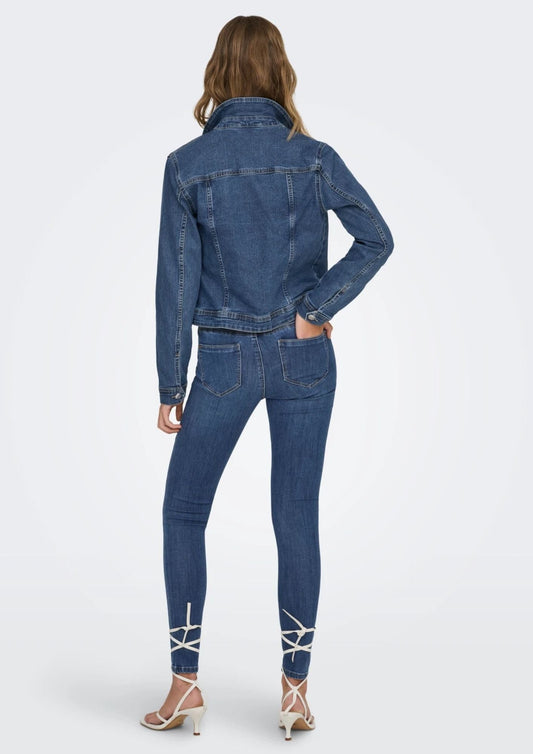 Only Women's Wonder Medium Blue Denim Jacket