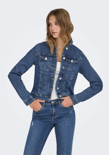 Only Women's Wonder Medium Blue Denim Jacket