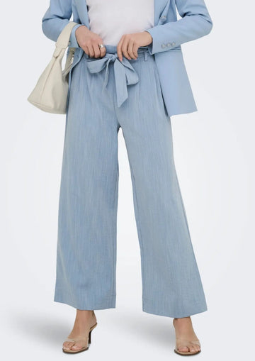 Only Women's Trousers Marsa Faded Blue Melange Denim