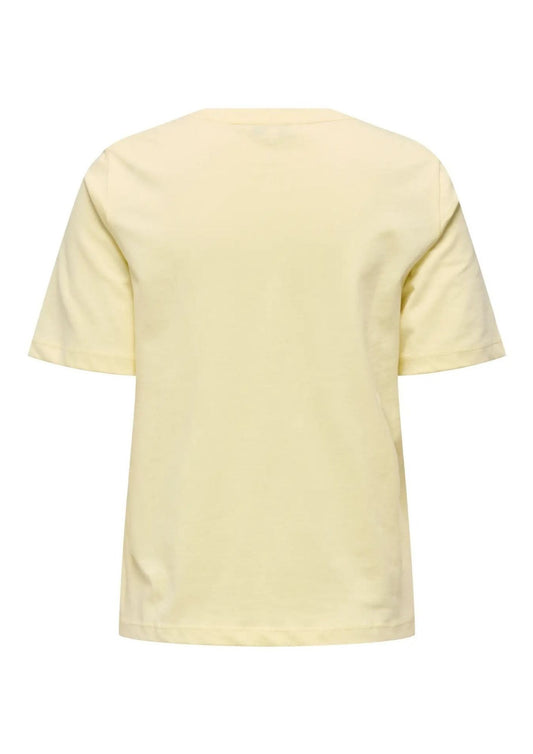 Only - Women's Cashmere T-Shirt Yellow