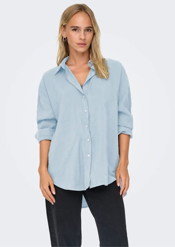 Only Women's Zazima Blue Chambray Shirt