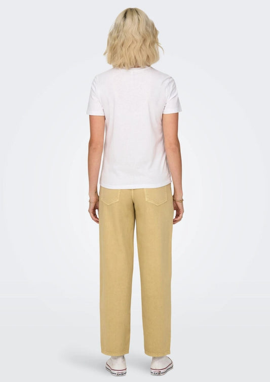 Only - Women's Ketty White T-Shirt with Lemons