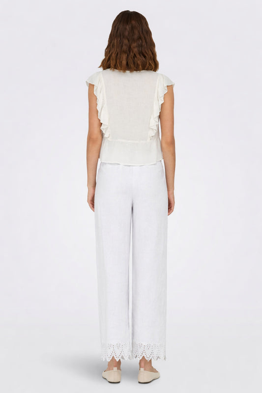 Only - Women's Bright White Trousers