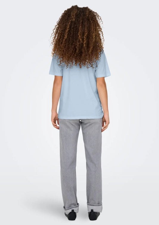 Only - T-Shirt Donna Burst Blu