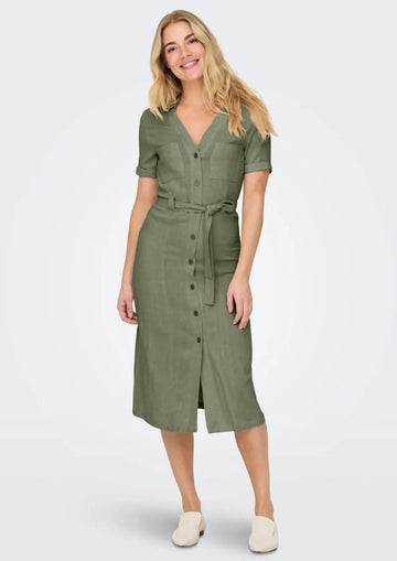 Only - Women's Dress Deep Lichen Green
