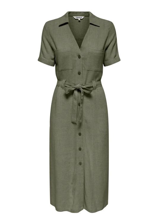Only -Abito Donna Deep Lichen Green
