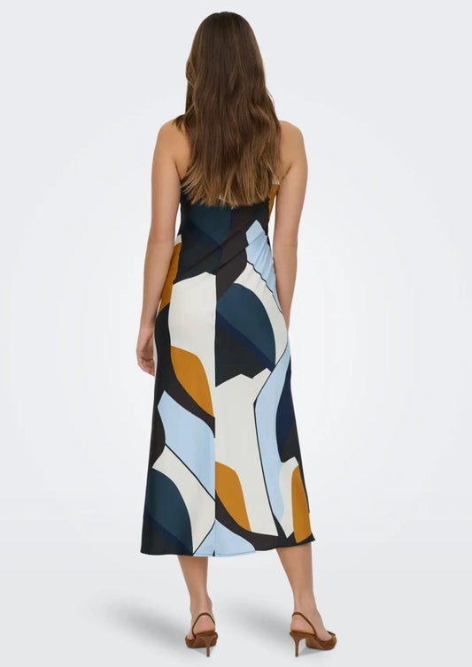 Only - Women's Chigo Blue Patterned Dress