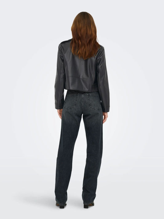 Only Women's Biker Jacket Black Onlcarmen