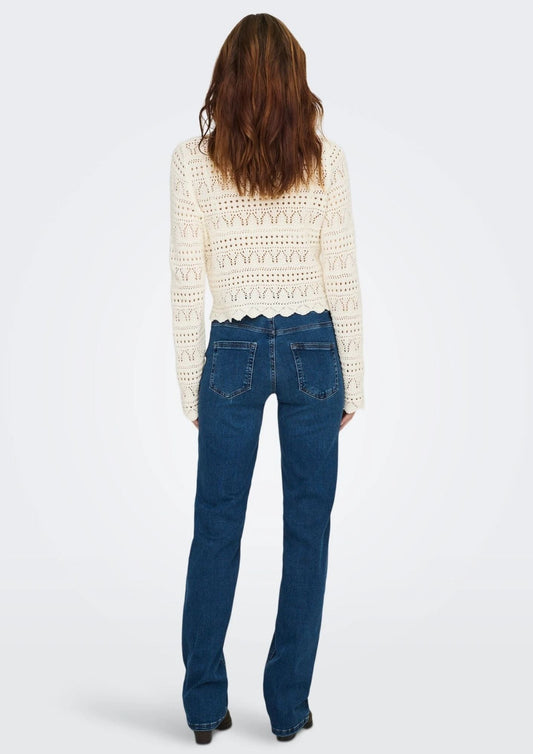 Only - Women's Elke White Pullover