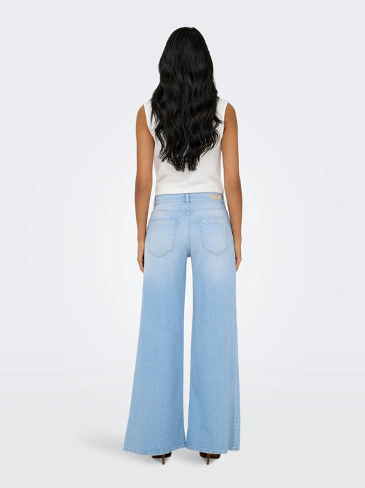 Only - Women's Light Blue Flared Fit Jeans California