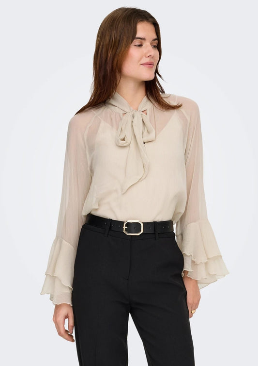 Only Women's Blouse Peninna Oxford Grey