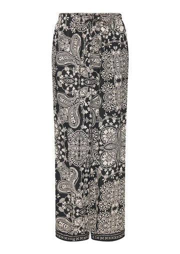 Only - Women's Emza Trousers Black Ethnic Print