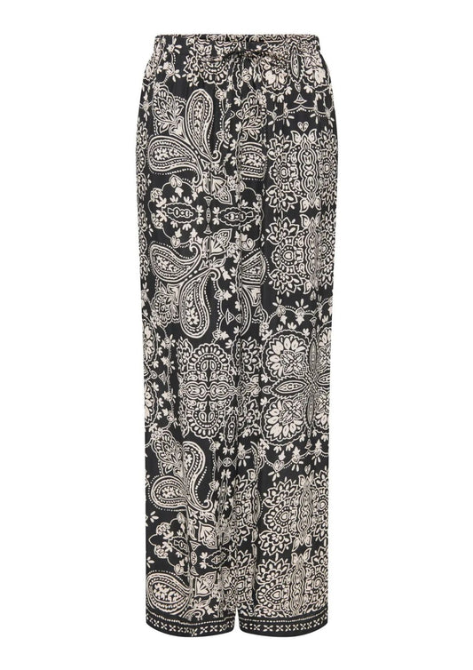 Only - Women's Emza Trousers Black Ethnic Print