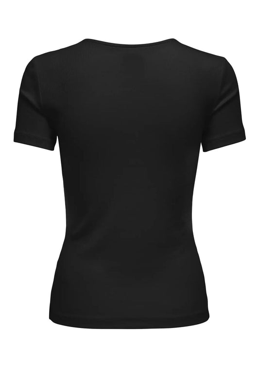 Only - Maglietta Donna Black Rhinestone
