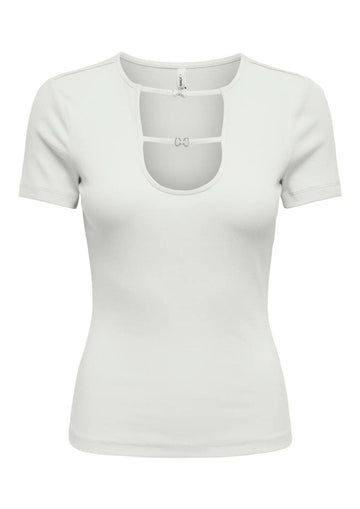 Only - Women's Cloud Dancer Rhinestone T-shirt