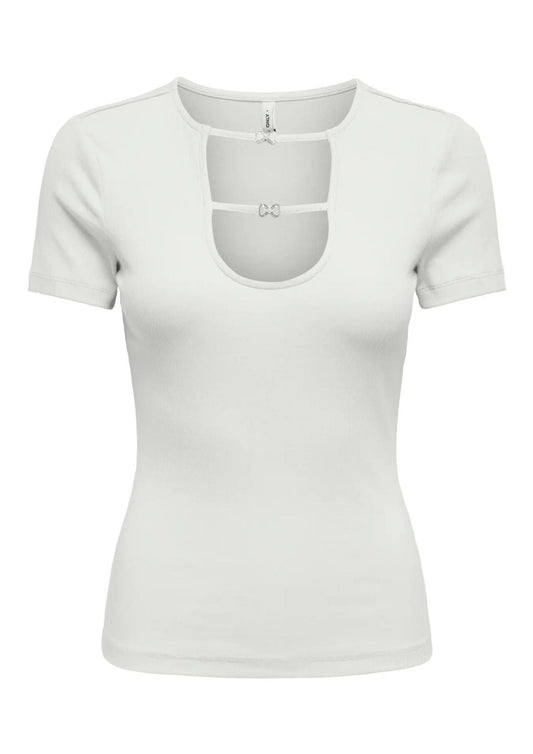 Only - Women's Cloud Dancer Rhinestone T-shirt