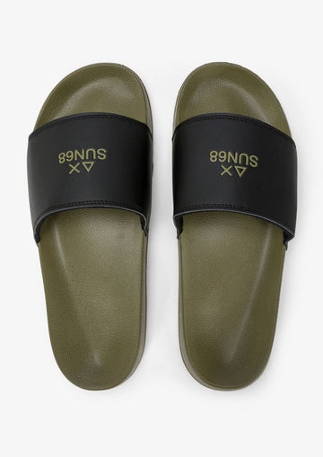 Sun68 - Ciabatte Uomo Verde Militare