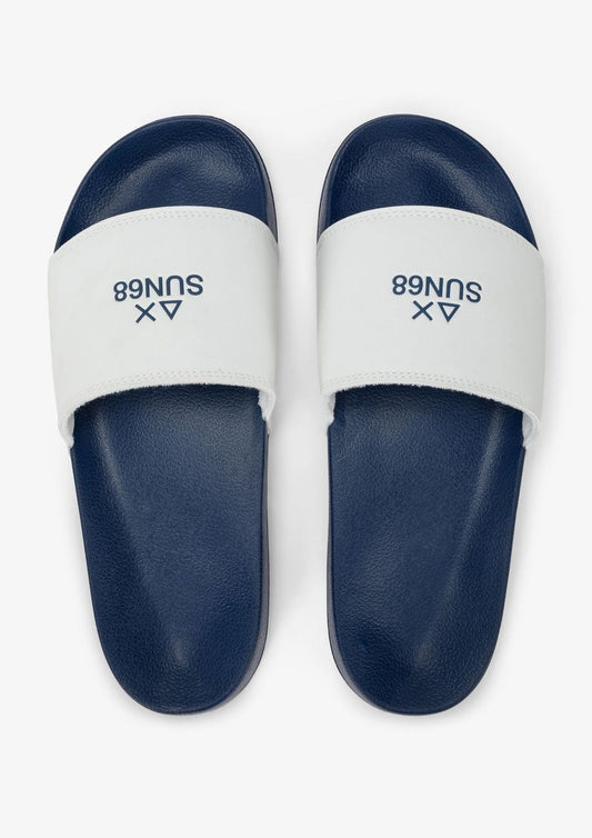 Sun68 - Ciabatte Uomo Blu Navy e Bianche