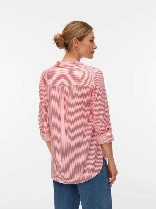 Vero Moda - Camicia Donna Coral Paradise Snow White bumpy