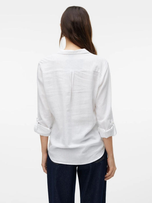 Vero Moda Camicia Donna Linn Bianca