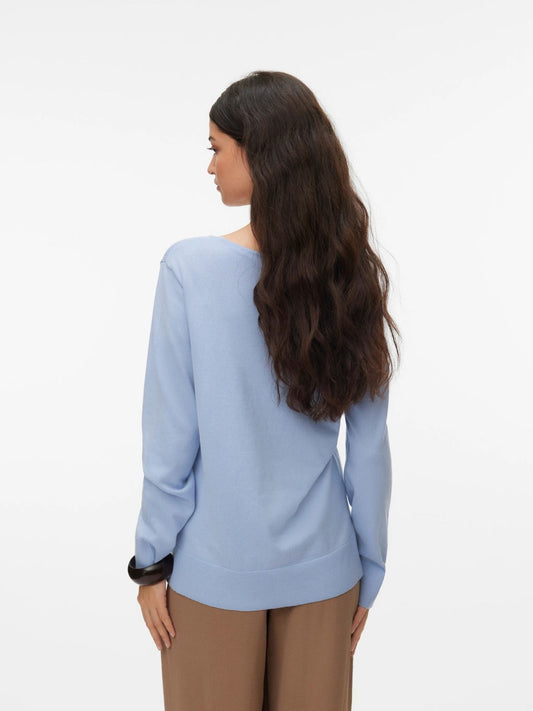 Vero Moda Women's Brunnera Blue VMSilje Knit Top