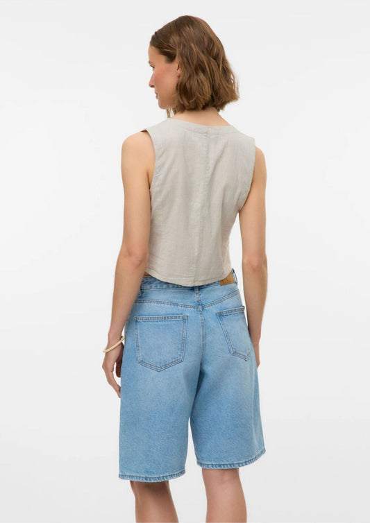 Vero Moda Top Donna Caia Grigio Argento