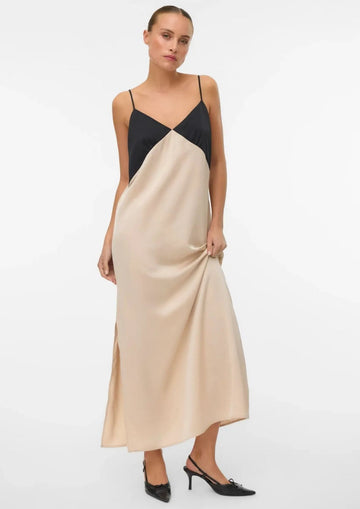 Vero Moda - Women's Joi Dress Black and Cement Grey