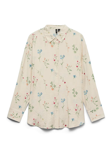 Vero Moda Women's Shirt Josie Grey Birch Bina Print