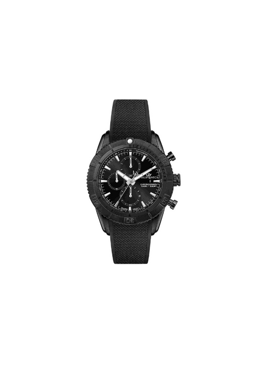 Philip Watch Blaze – Cronografo Quarzo Swiss Made, Nero/IP Nero, 45mm – R8271615002